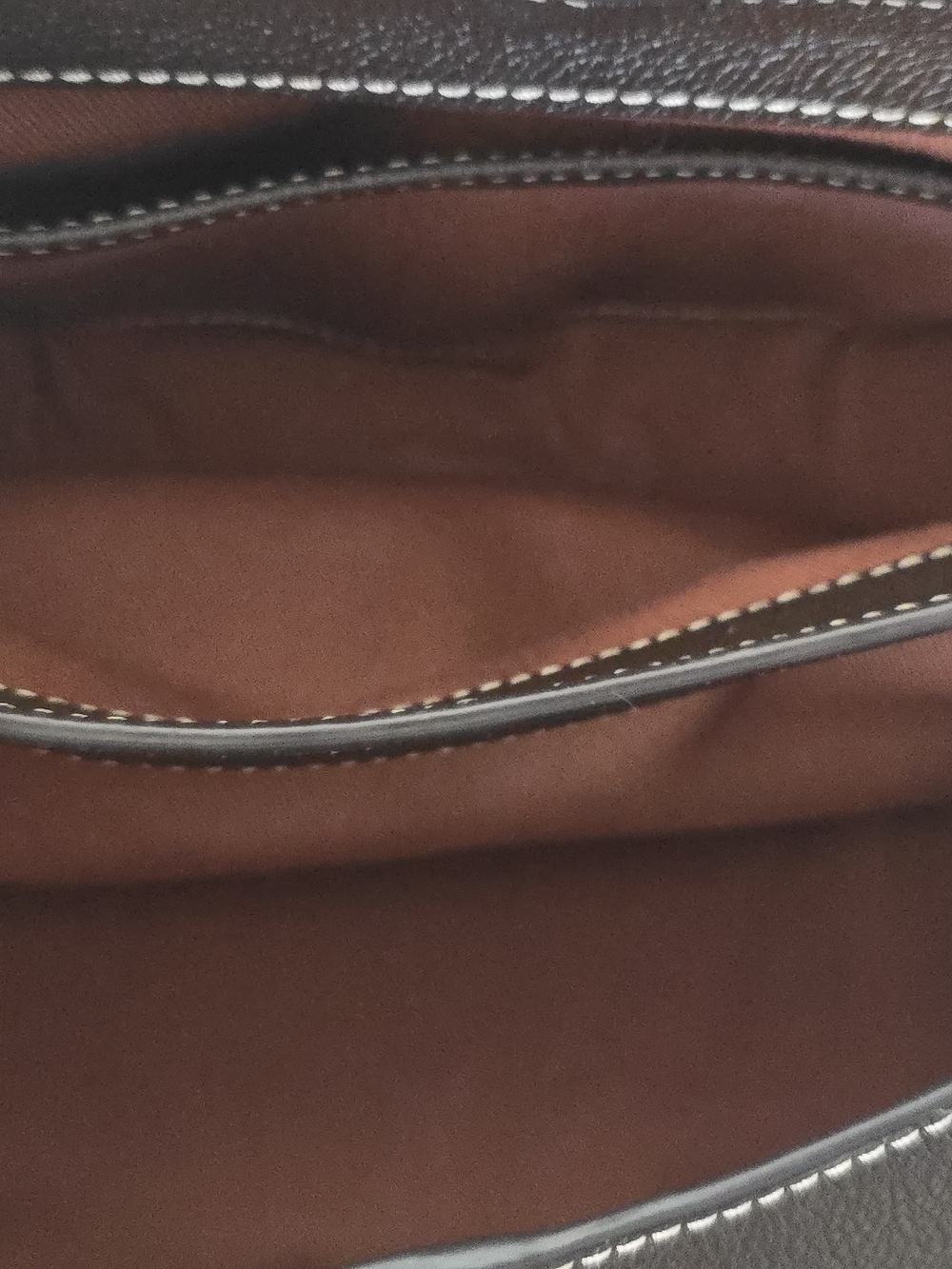 Polène Mokki Ebony Grained Leather Bag Purse - Picture 8 of 9